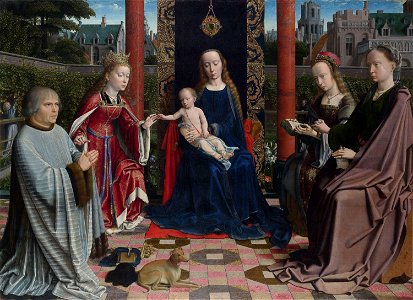 Gerard David - The Virgin and Child with Saints and Donor - Google Art ProjectFXD. Free illustration for personal and commercial use.