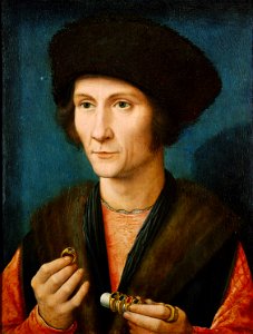 Gerard David, , Kunsthistorisches Museum Wien, Gemäldegalerie - Bildnis eines Goldschmiedes (wahrscheinlich Jacob Cnoop, der Schwiegervater Davids) - GG 970 - Kunsthistorisches Museum