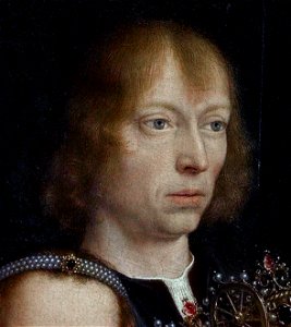 Gerard David selfportrait in The Virgin among the VirginsFXD
