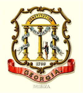 Georgia state coat of arms (illustrated, 1876)
