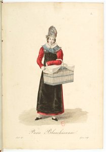 Georges-Jacques Gatine - Costumes d'ouvrières parisiennes, 1824, p. 04, Blanchisseuse