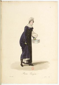 Georges-Jacques Gatine - Costumes d'ouvrières parisiennes, 1824, p. 08, Lingère