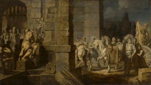 Gerard de Lairesse - Triumphzug Alexanders des Großen, Einzug durch das Stadtor (Folge 1-12) - 4615 - Bavarian State Painting Collections