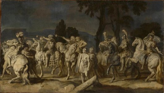 Gerard de Lairesse - Triumphzug Alexanders des Großen, Zug der Tubenbläser (Folge 3-12) - 4621 - Bavarian State Painting Collections