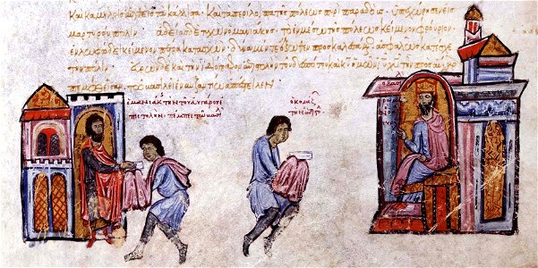 Georgios Maniakes sends the letter of Christ to Romanos III