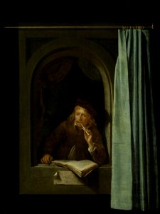 Gerard Dou - Self-Portrait - WGA06660. Free illustration for personal and commercial use.