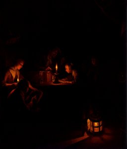 Gerard Dou - The Night School (detail) - WGA06651