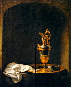Gerard Dou - The Silver Ewer - WGA06648. Free illustration for personal and commercial use.
