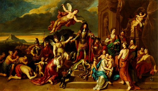 Gerard Hoet, , Schloss Ambras Innsbruck - Allegorie auf Kaiser Leopold I. (1640-1705) - GG 1903 - Kunsthistorisches Museum