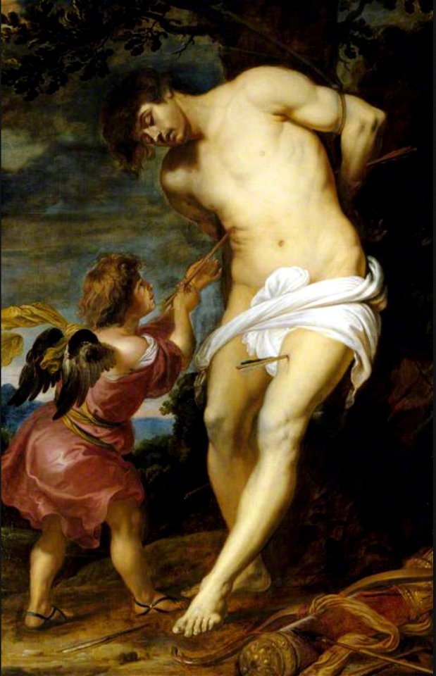 Gerard Seghers - Saint Sebastian comforted by an Angel