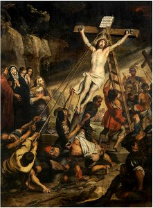 Gerard Seghers - The Raising of the Cross. Free illustration for personal and commercial use.