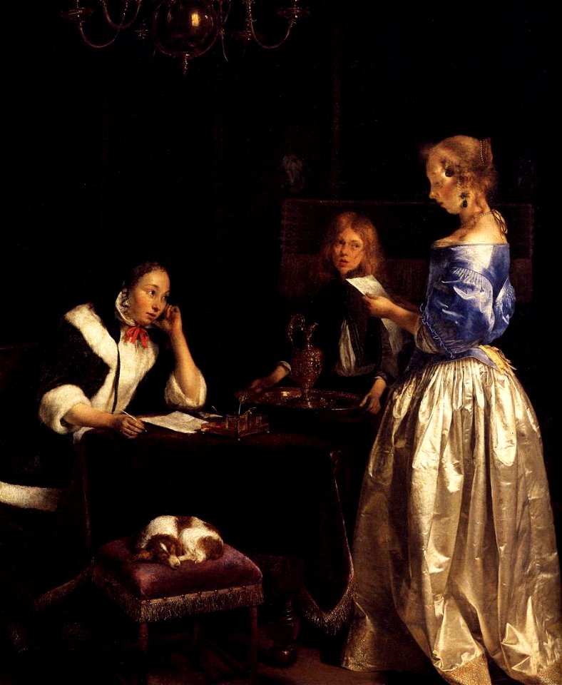 Gerard ter Borch (II) - Woman Reading a Letter (detail) - WGA22140