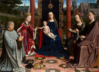 Gerard David - The Virgin and Child with Saints and Donor - Google Art Project. Free illustration for personal and commercial use.