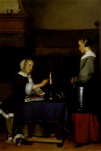 Gerard ter Borch - The Correspondent. Free illustration for personal and commercial use.