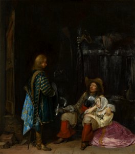 Gerard ter Borch - The Messenger, known as 'The Unwelcome News' - 176 - Mauritshuis