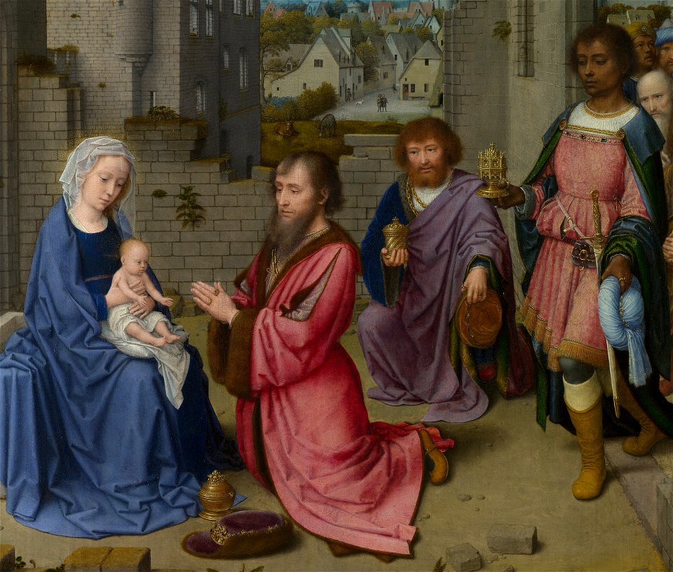 Gerard David - Adoration of the Kings - Google Art Project (croppedcentre). Free illustration for personal and commercial use.
