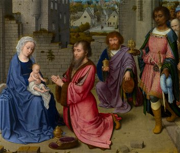 Gerard David - Adoration of the Kings - Google Art Project (croppedcentre). Free illustration for personal and commercial use.