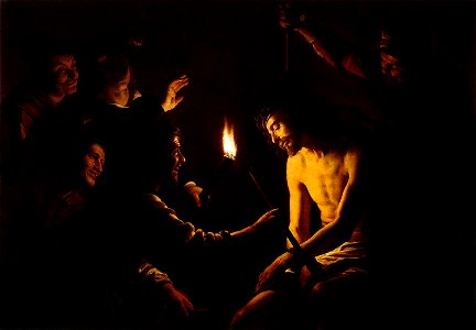 Gerard van Honthorst - The Mocking of Christ - WGA11649. Free illustration for personal and commercial use.