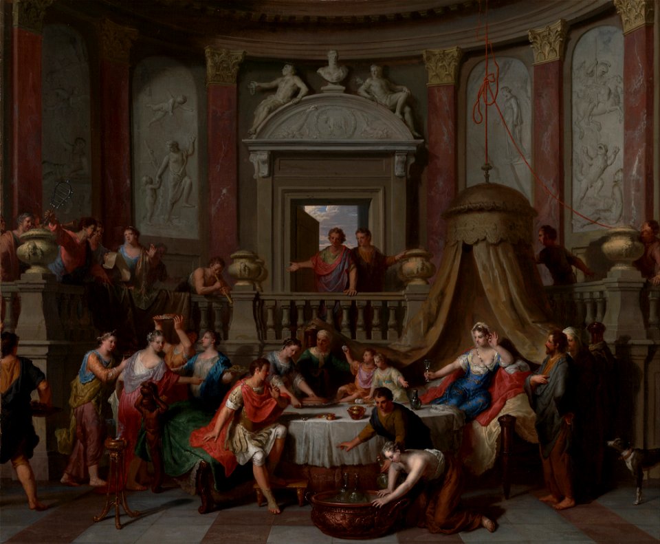 Gerard Hoet (Dutch - The Banquet of Cleopatra - Google Art Project