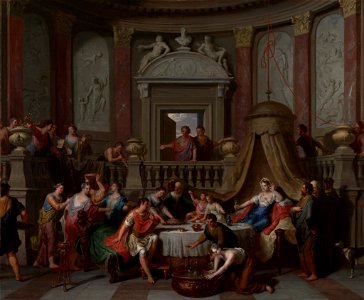Gerard Hoet (Dutch - The Banquet of Cleopatra - Google Art Project
