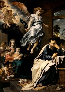Gerard Seghers - The dream of Saint Joseph. Free illustration for personal and commercial use.