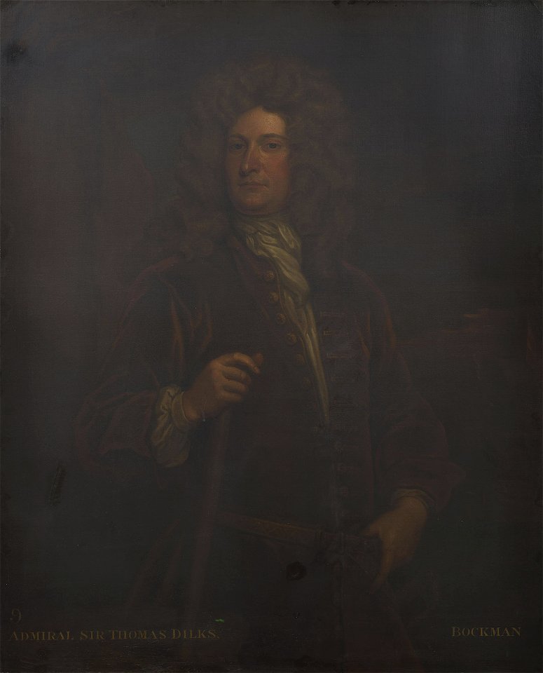 Gerhard Bockman (1686-1773) - (After Kneller) Admiral Sir Thomas Dilkes (1667^-1707) - RCIN 406573 - Royal Collection