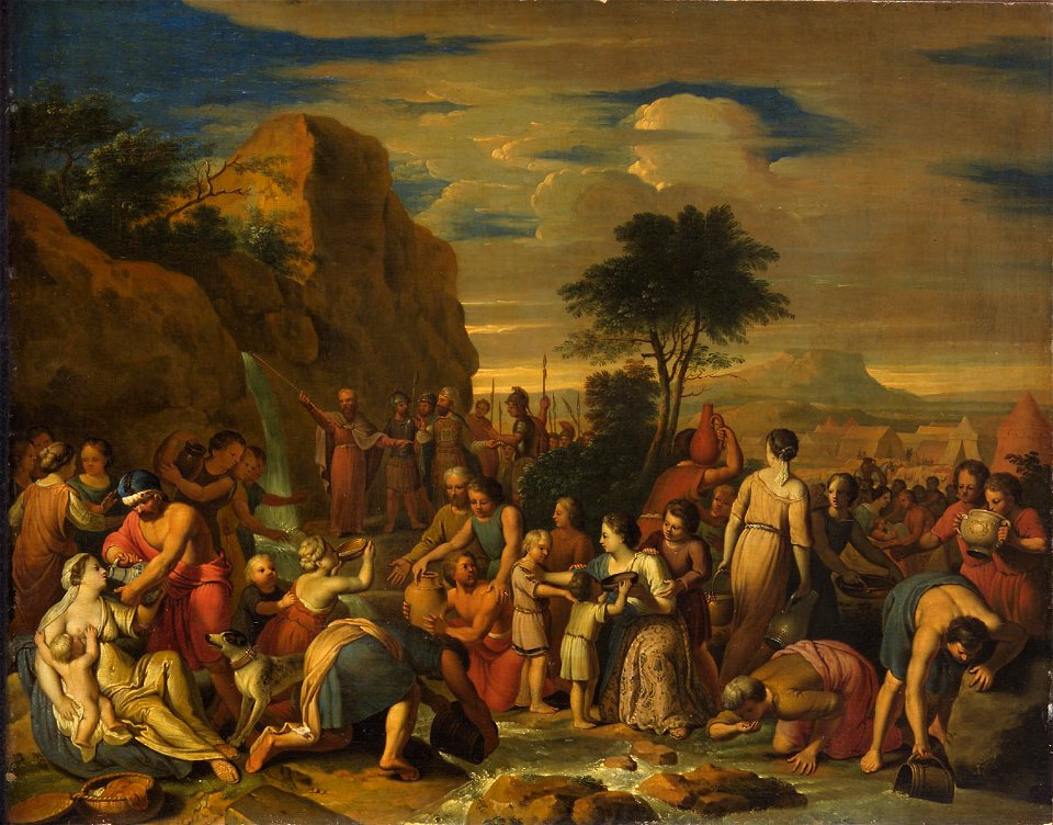 Gerard Hoet - Moses schlägt Wasser aus dem Felsen - GG 1761 - Kunsthistorisches Museum