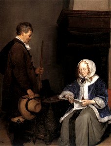 Gerard ter Borch (II) - Lady Reading a Letter (detail) - WGA22147