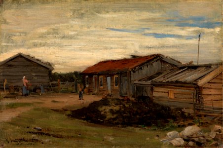 Gerhard Munthe - Country Courtyard - NG.M.00672 - National Museum of Art, Architecture and Design