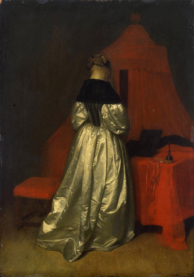 Gerard ter Borch A Lady in Her Chamber Free Stock Illustrations