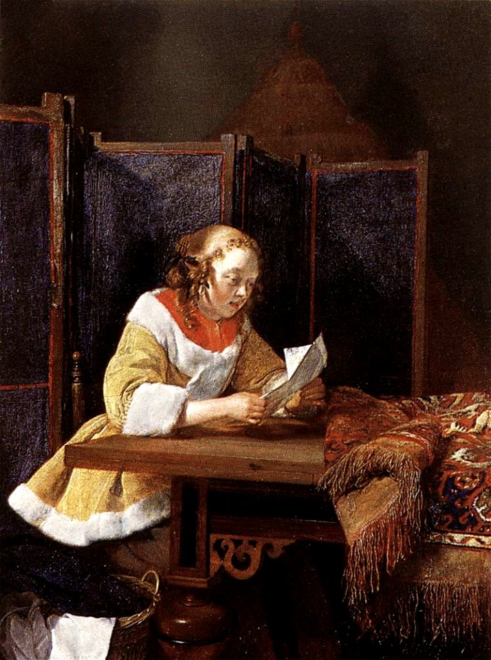 Gerard ter Borch (II) - A Lady Reading a Letter - WGA22146