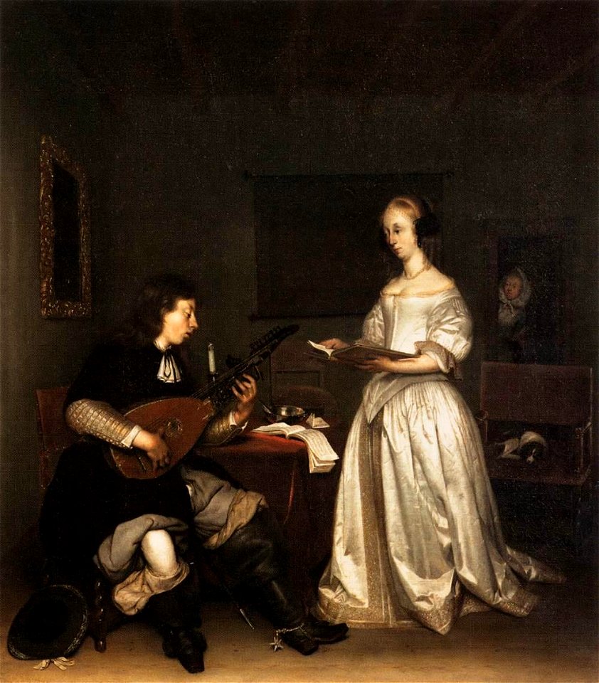 Gerard ter Borch (II) - The Duet - Singer and Theorbo Player - WGA22157