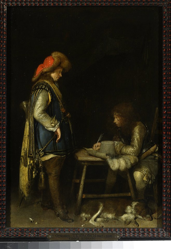 Gerard ter Borch II - Officer writing a letter - M.Ob.493 MNW - National Museum in Warsaw