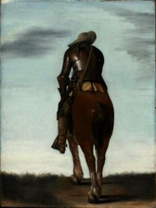 Gerard ter Borch - Man on Horseback. Free illustration for personal and commercial use.