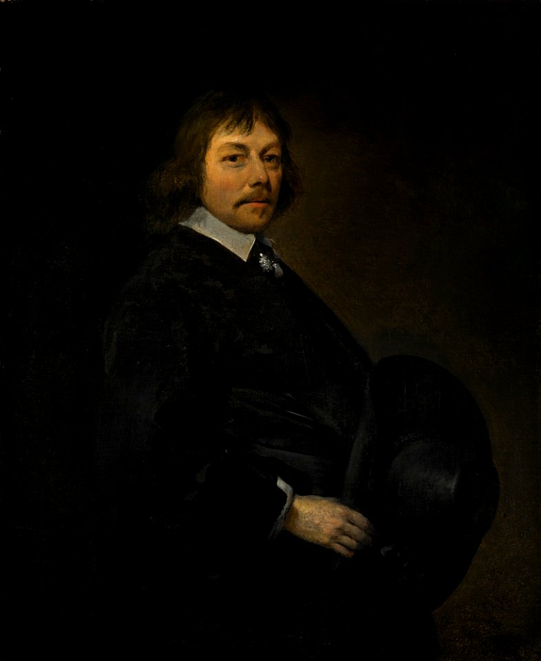 Gerard ter Borch - Portrait of a Man holding his Hat 045L18033 9QL49 1