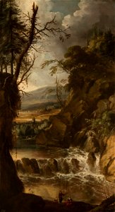 Gerard van Edema (c. 1652-c. 1700) - Landscape with a Waterfall and Figures - RCIN 403931 - Royal Collection