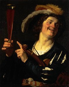 Gerard van Honthorst - Convival Fellow - WGA11665. Free illustration for personal and commercial use.
