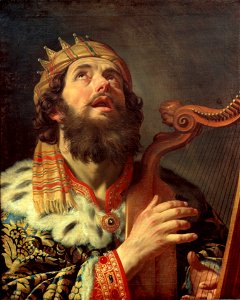 Gerard van Honthorst - King David Playing the Harp - Google Art Project. Free illustration for personal and commercial use.