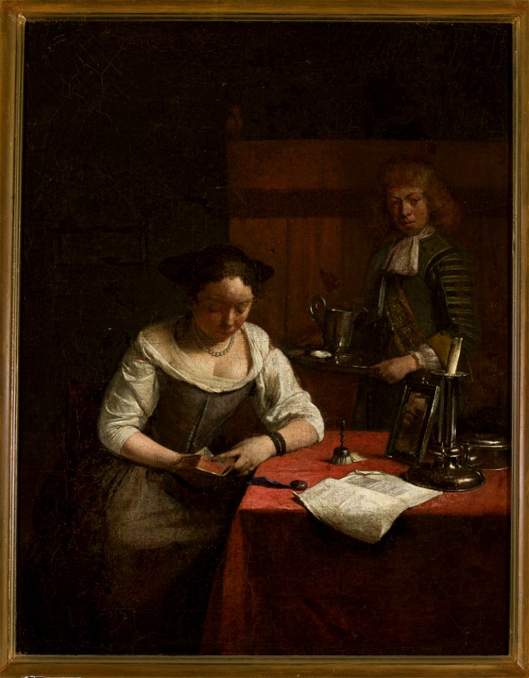 Gerard ter Borch II - Woman reading a book - M.Ob.847 MNW - National Museum in Warsaw