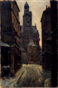 Germain Eugène Bonneton - La rue de la Montagne-Saint-Geneviève - P534 - Musée Carnavalet