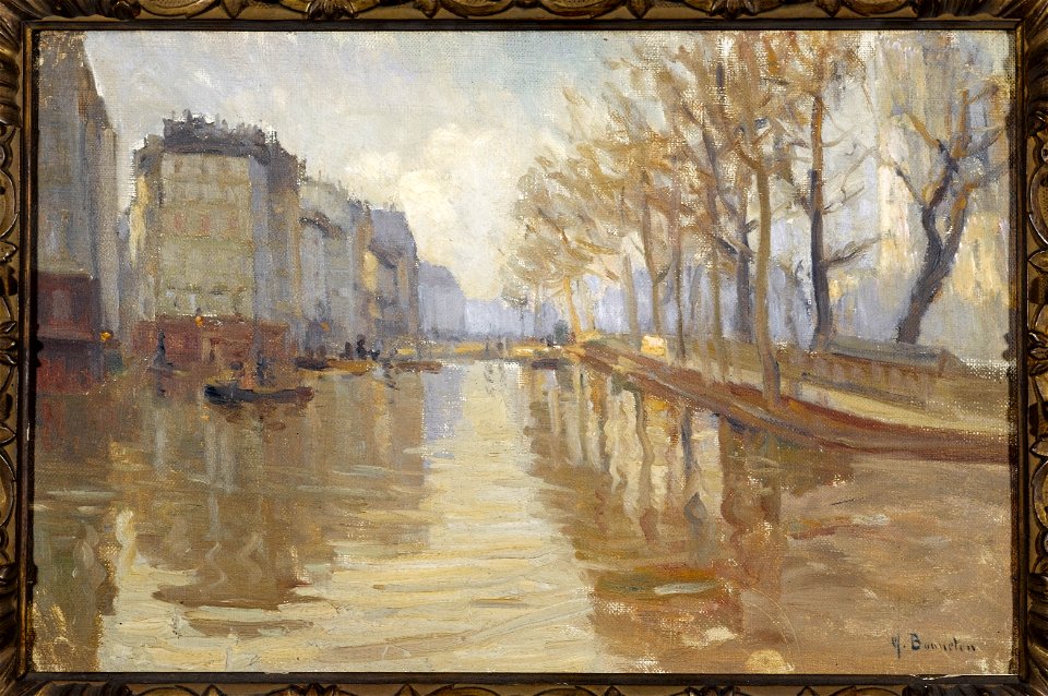Germain Eugène Bonneton - Le quai Montebello (inondations de 1910) - P1017 - Musée Carnavalet