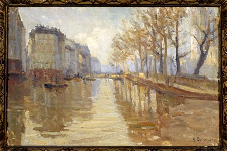 Germain Eugène Bonneton - Le quai Montebello (inondations de 1910) - P1017 - Musée Carnavalet