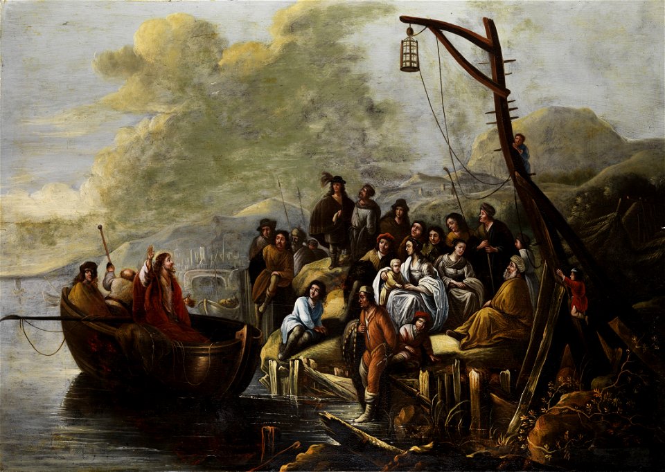 Gerbrand van den Eeckhout (attr) Jesus predigt am See Genezareth