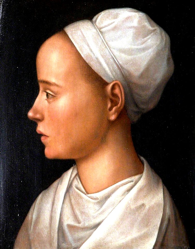 German School (possibly) - A Lady in a White Cap (formerly attributed to Hans Holbein the younger) - 541106 - National Trust