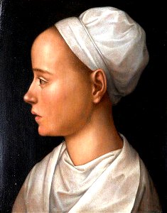 German School (possibly) - A Lady in a White Cap (formerly attributed to Hans Holbein the younger) - 541106 - National Trust