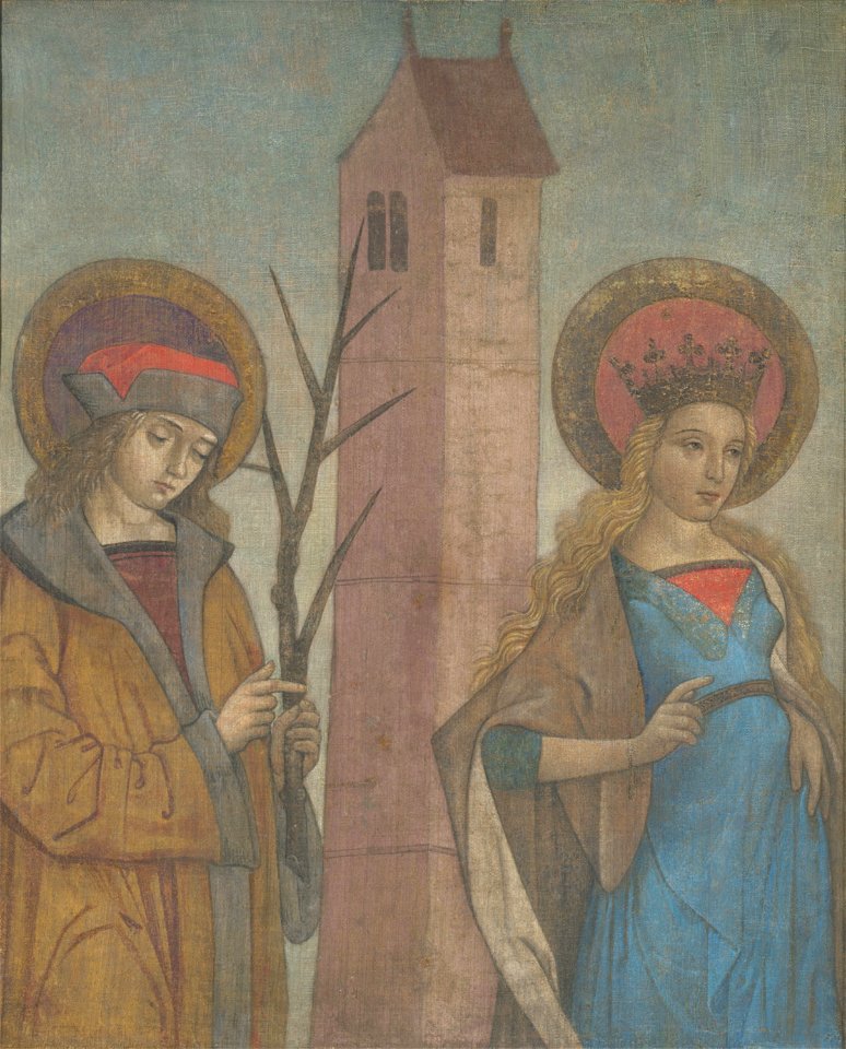 German School - Diptych of Saints Achatius, Barbara, Apollonia, and Sebald - 1947.100 - Art Institute of Chicago
