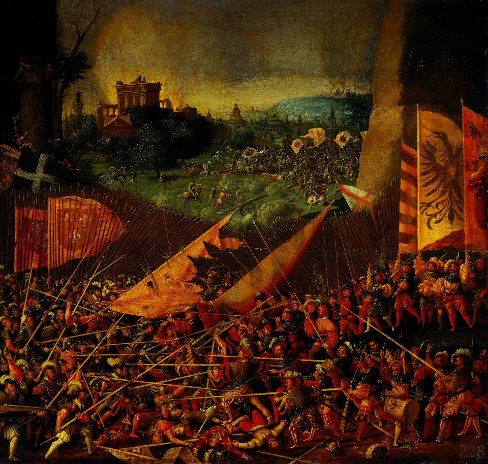 German School, 16th century - The Battle of Pavia - RCIN 405792 - Royal Collection