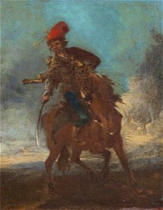 German School (possibly) - A Mounted Pandour Charging - 1401184 - National Trust