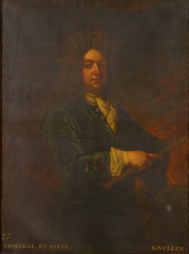 Gerhard Bockman (1686-1773) - (After Kneller) Admiral Sir John Leake (1656-1720) - RCIN 406635 - Royal Collection