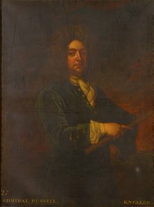 Gerhard Bockman (1686-1773) - (After Kneller) Admiral Sir John Leake (1656-1720) - RCIN 406635 - Royal Collection